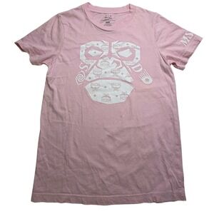 Make Market Pink Graphic Gorilla Monogram T-Shirt Small Cotton Streetwear Tee